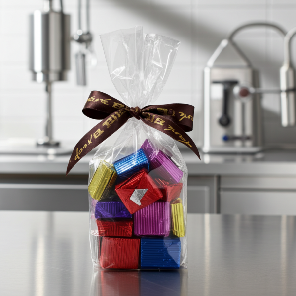 Dark Brown Fındık Parçacıklı Bayram Kare Çikolatası 500Gr