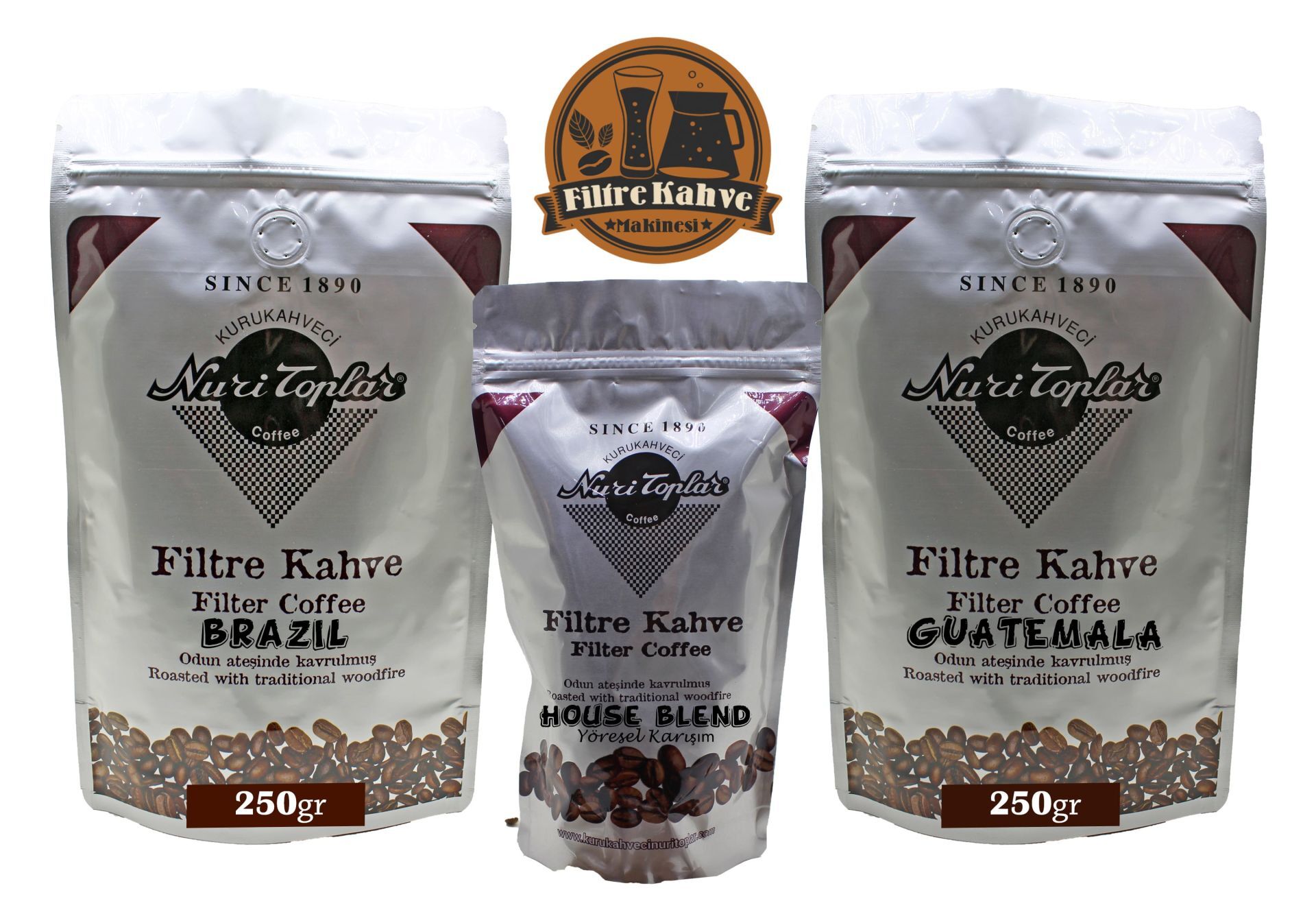 Nuri Toplar Brazil ve Guatemala Özel Filtre Kahve Blend Moka Pot