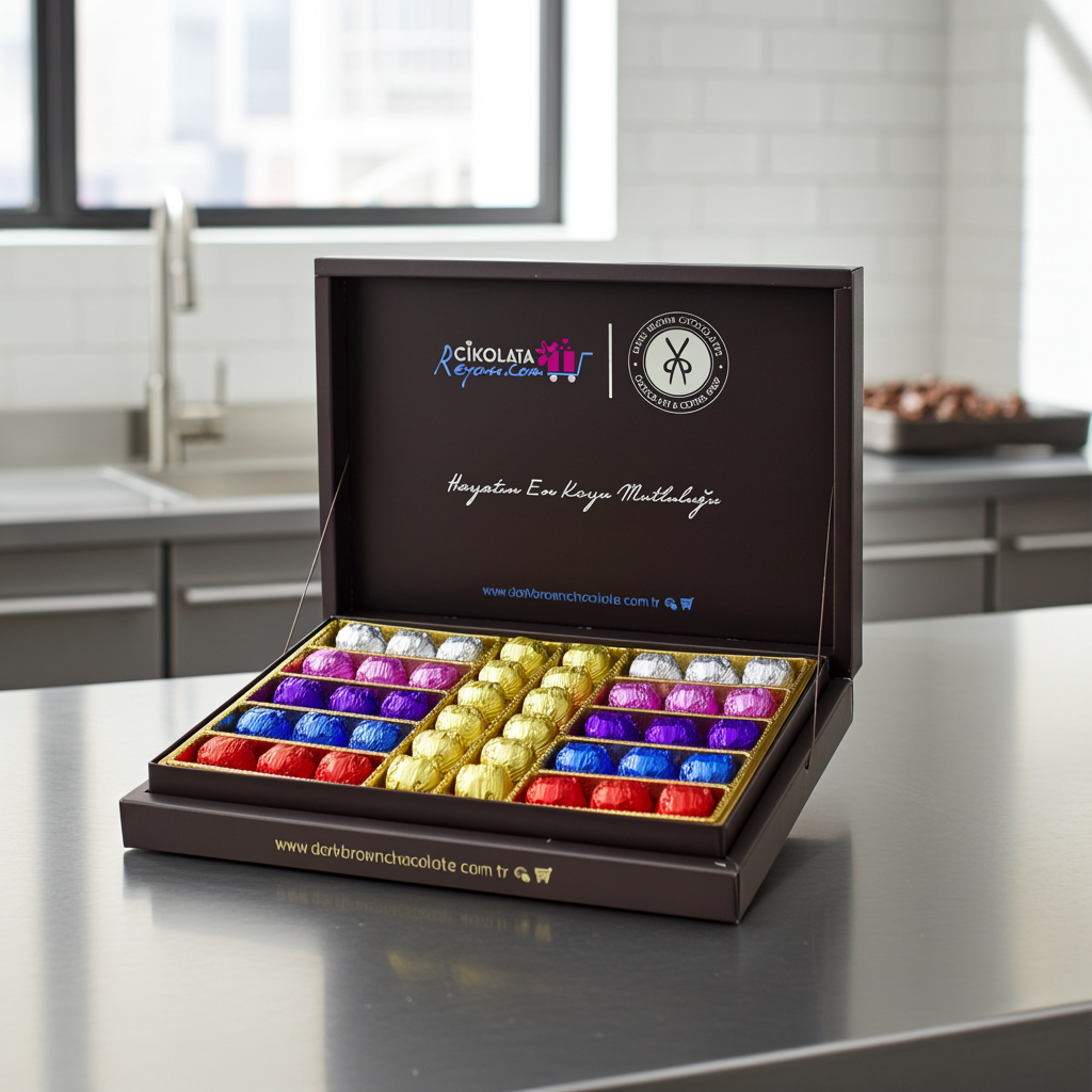 Dark Brown Sütlü Çikolata - 42 Adet Fındık Parçacıklı Sargılı