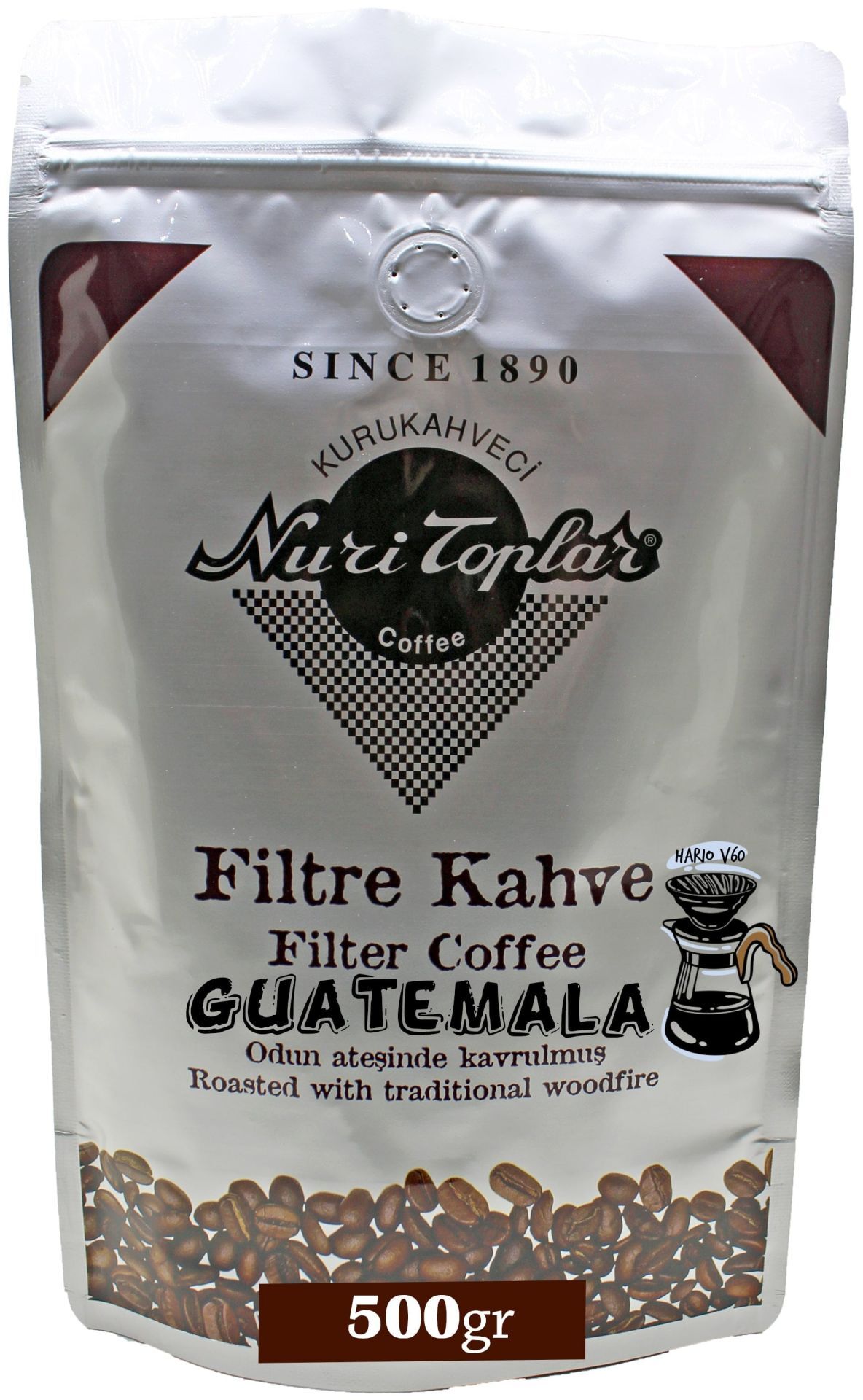 Nuri Toplar Odun Ateşinde Guatemala Hb EP Filtre Kahvesi 500 Gram - V60