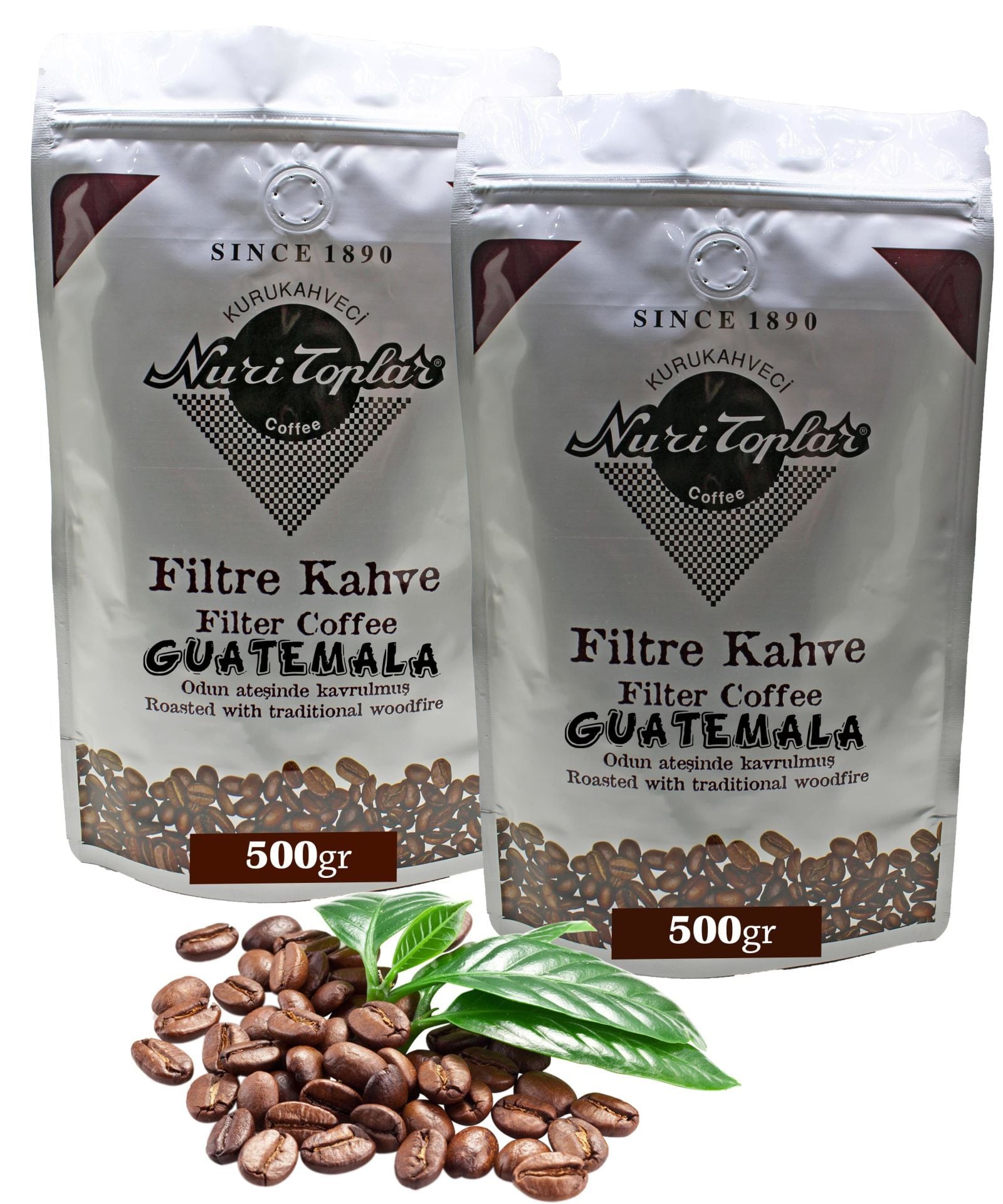 Nuri Toplar Odun Ateşinde Guatemala Hb EP Filtre Kahvesi 1 KG - Çekirdek (Öğütülmemiş)