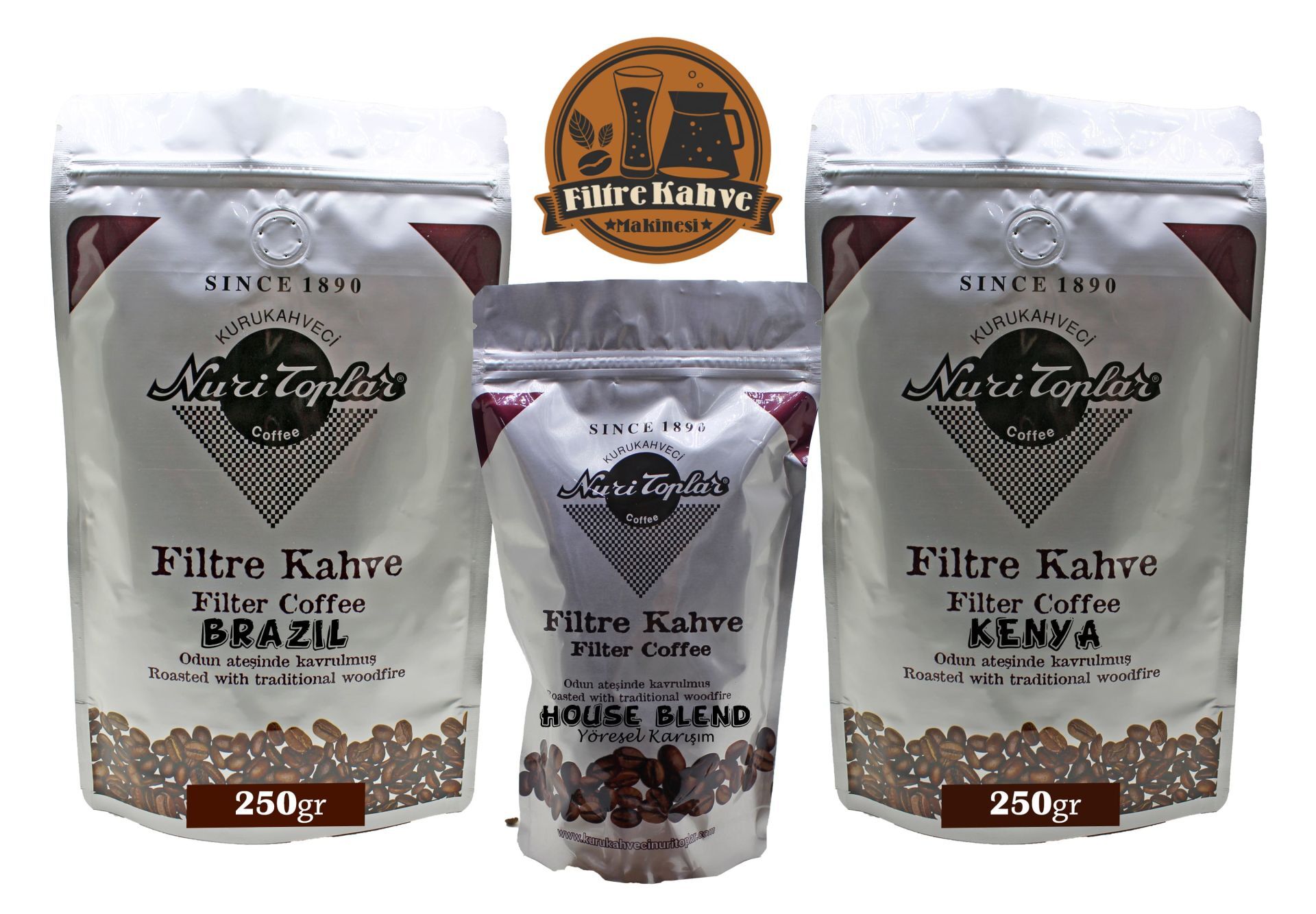 Nuri Toplar - Kenya ve Brazil House Blend Filtre Kahve Aeropress