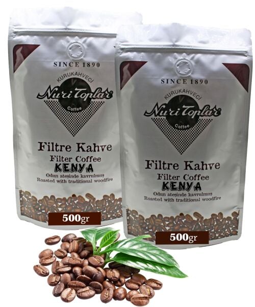 Nuri Toplar Kenya AA Filtre Kahvesi - Odun Ateşinde Kavrulmuş 1 KG - Çekirdek (Öğütülmemiş)