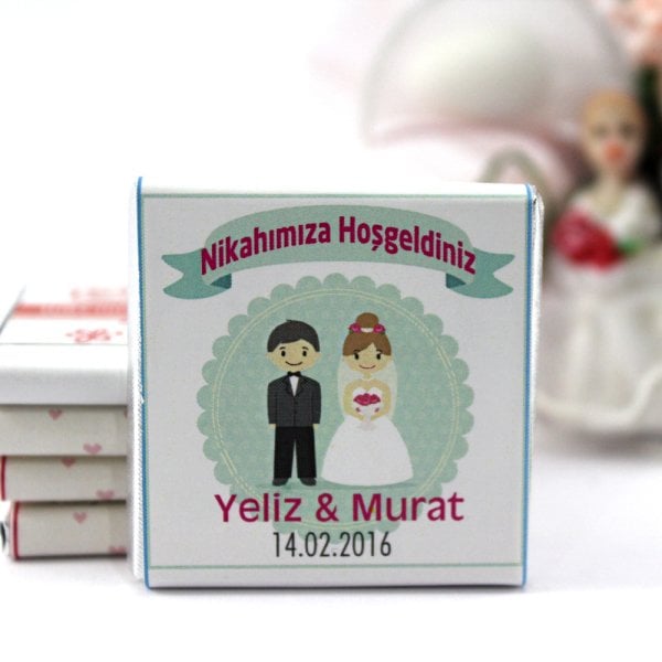 Dark Brown Kişiselleştirilebilir Nikah Madlen Çikolatası - El Yapımı ve Katkısız