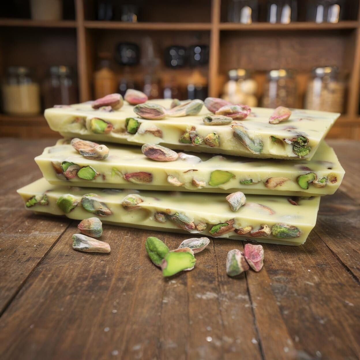 Dark Brown Antep Fıstıklı Beyaz Kırma Beyoğlu Çikolatası 500 Gram