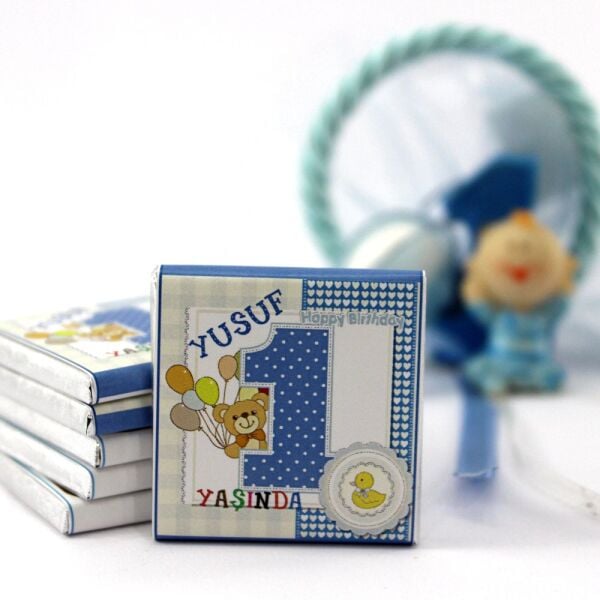 Dark Brown Kişiselleştirilebilir Doğum Günü Tebrik Madlen Çikolata - 15