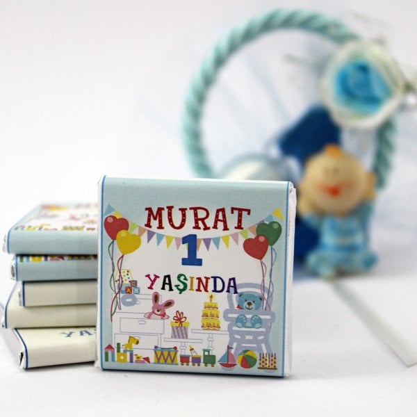 Dark Brown El Yapımı Kişiselleştirilebilir Doğum Günü Tebrik Çikolatası