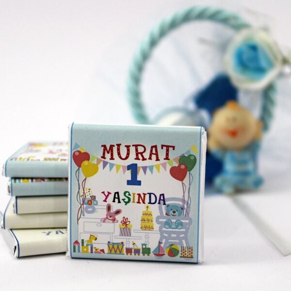 Dark Brown El Yapımı Kişiselleştirilebilir Doğum Günü Tebrik Çikolatası