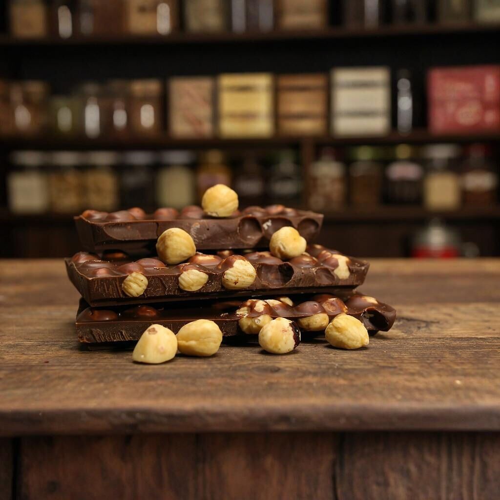 Dark Brown Fındıklı Sütlü Beyoğlu Çikolatası - El Yapımı ve Kıtır 250 Gram