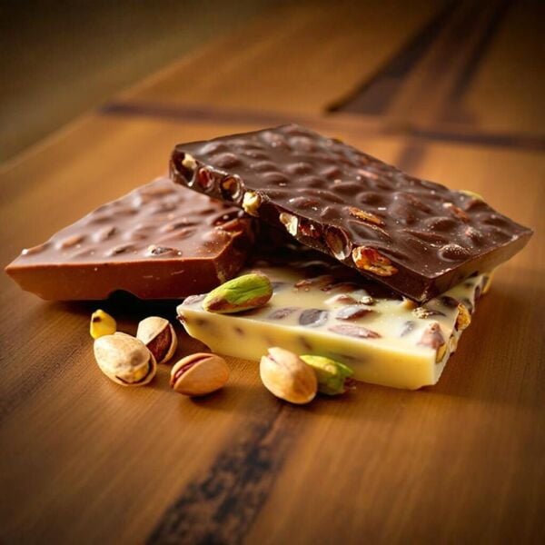 Dark Brown Antep Fıstıklı Karışık Beyoğlu Çikolatası - Bitter, Sütlü ve Beyaz 250 Gram