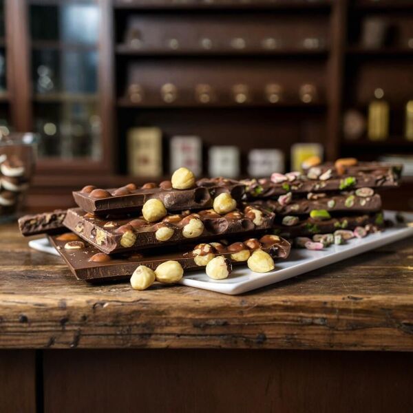 Dark Brown Sütlü Beyoğlu Çikolatası: Fındıklı ve Antep Fıstıklı Lezzet 500 Gram