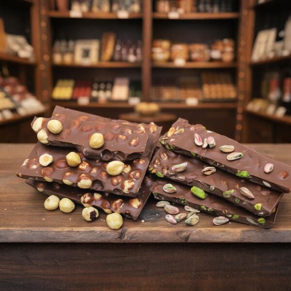 Dark Brown Sütlü Beyoğlu Çikolatası: Fındıklı ve Antep Fıstıklı Lezzet 750 Gram