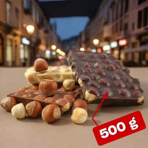 Dark Brown Karışık Kırma Beyoğlu Çikolatası: Bitter, Sütlü ve Beyaz Fındıklı 500 Gram