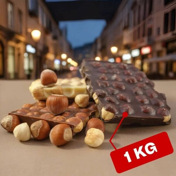 Dark Brown Karışık Kırma Beyoğlu Çikolatası: Bitter, Sütlü ve Beyaz Fındıklı 1 KG