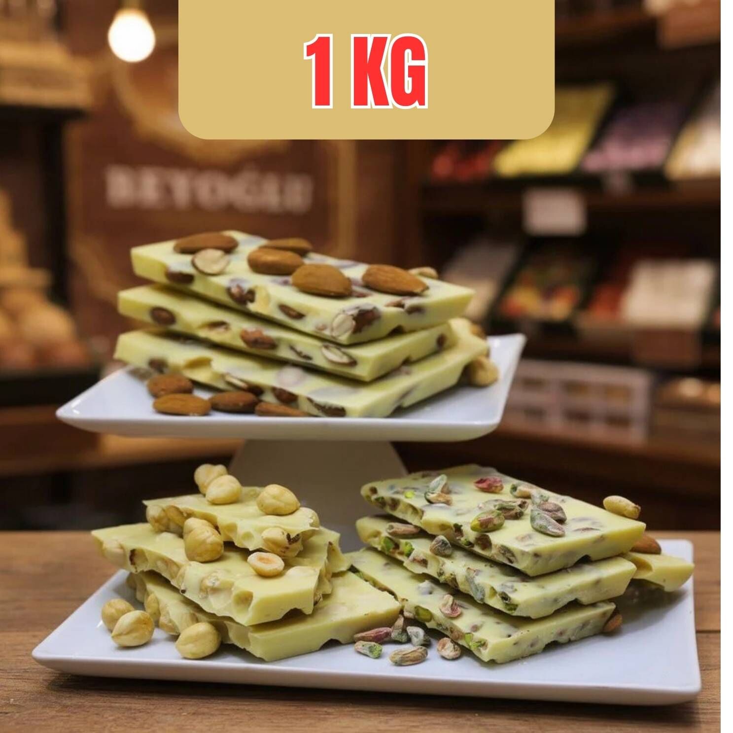 Dark Brown Karışık Beyaz Kırma Beyoğlu Çikolatası 1 KG