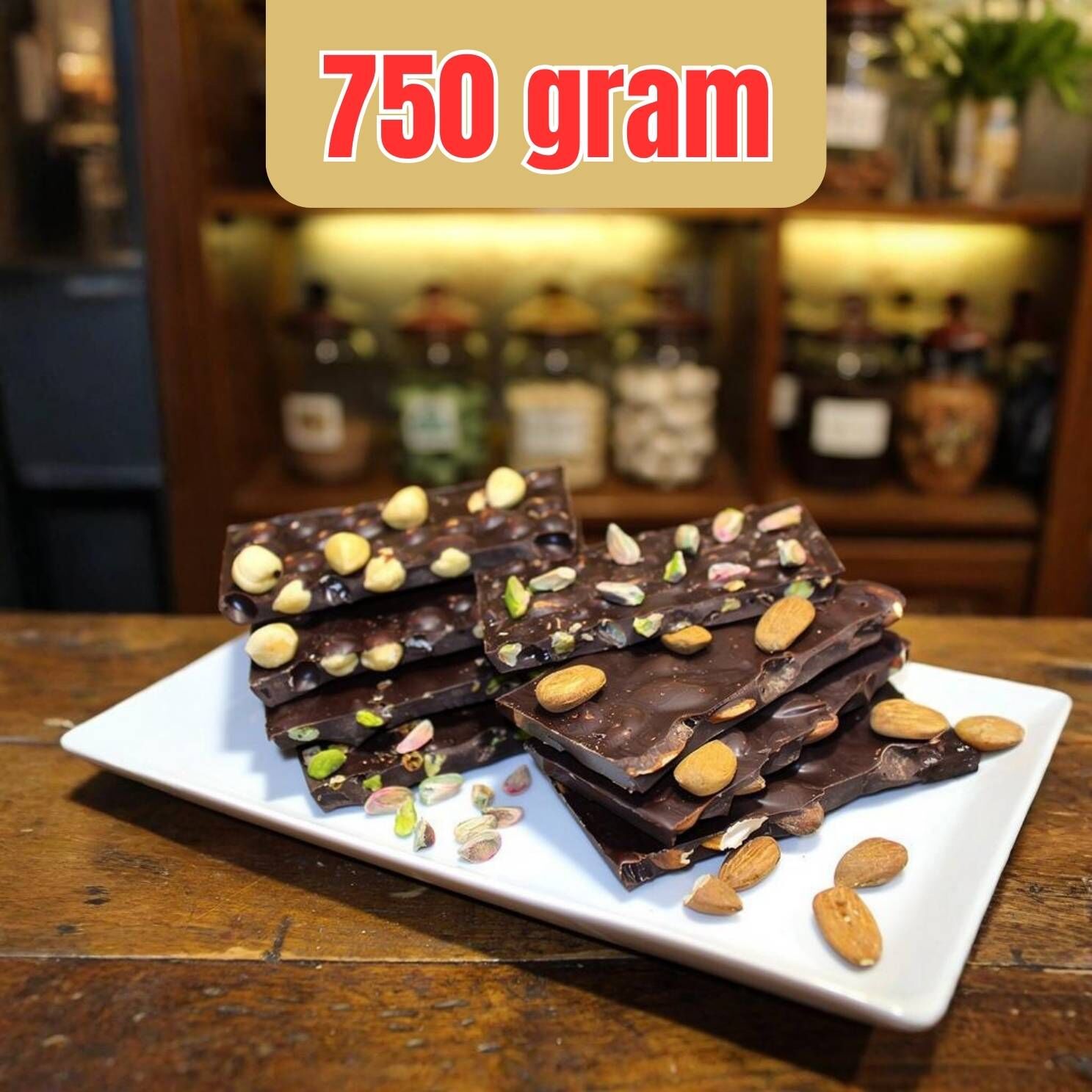 Dark Brown El Yapımı Bitter Kırma Beyoğlu Çikolatası %54 750 Gram