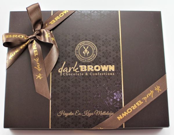 Dark Brown Katkısız 48 Adet Kare Hediye Çikolata