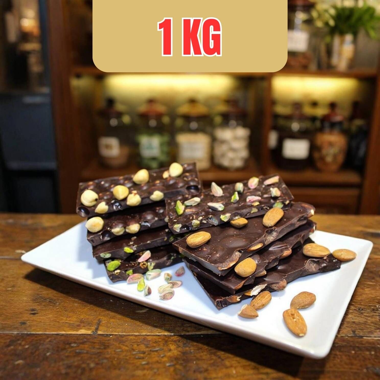 Dark Brown El Yapımı Bitter Kırma Beyoğlu Çikolatası %54 1 KG