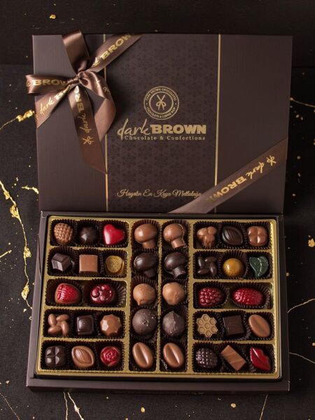Dark Brown Spesiyel Türüf Hediye Çikolatası - 40 Adet Katkısız
