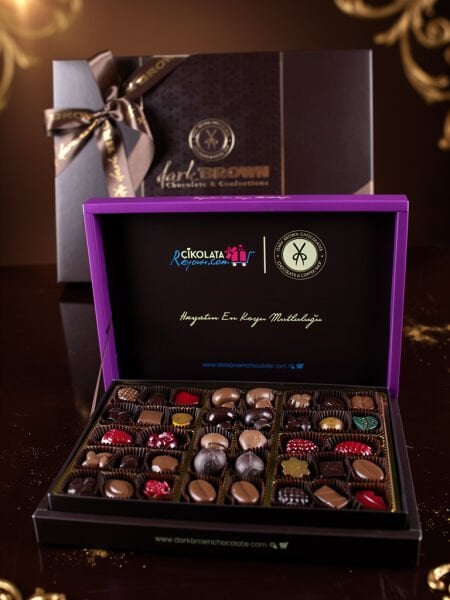 Dark Brown Spesiyel Türüf Hediye Çikolatası - 40 Adet Katkısız