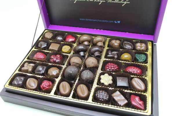Dark Brown Spesiyel Türüf Hediye Çikolatası - 40 Adet Katkısız