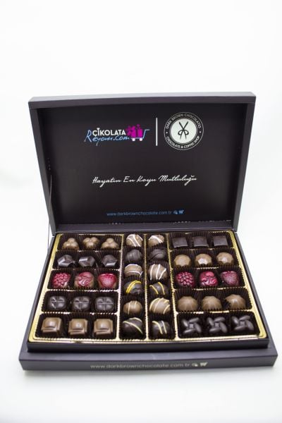 Dark Brown Spesiyel Türüf Hediye Çikolatası - 40 Adet Katkısız