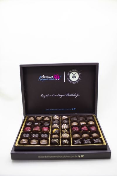 Dark Brown Spesiyel Türüf Hediye Çikolatası - 40 Adet Katkısız