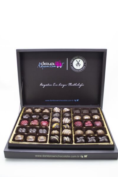 Dark Brown Hediye Seti: 40 Adet Spesiyel Türüf Katkısız Çikolata