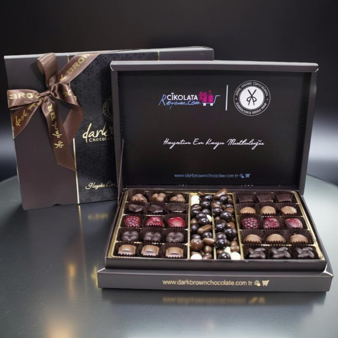 Dark Brown El Yapımı 30 Adet Spesiyel Türüf Hediye Çikolata