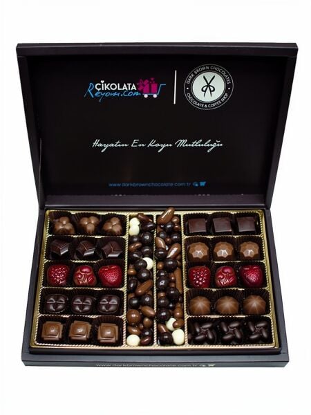 Dark Brown El Yapımı 30 Adet Spesiyel Türüf Hediye Çikolata
