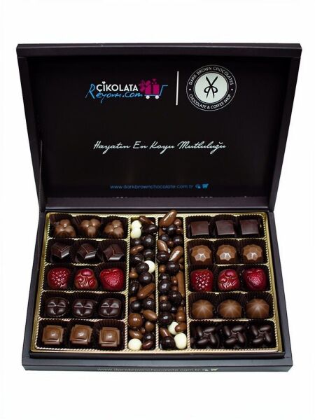 Dark Brown El Yapımı 30 Adet Spesiyel Türüf Hediye Çikolata