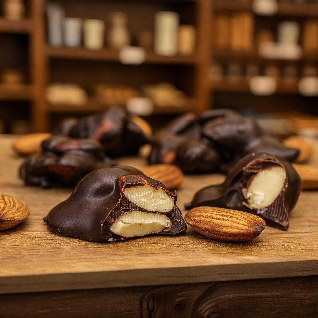 Dark Brown Roş Çikolata - Bitter ve Bademli El Yapımı Lezzet 1 KG