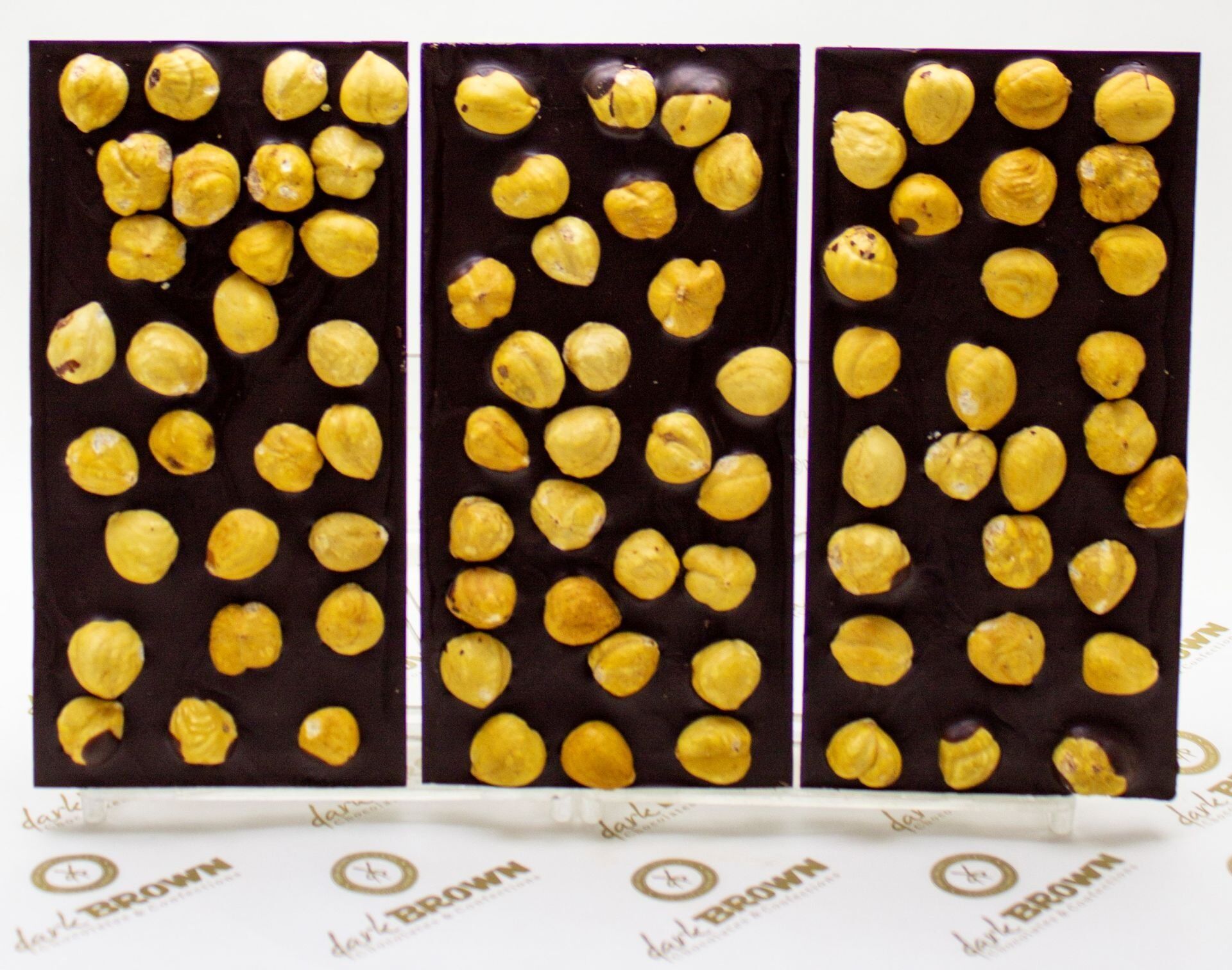 Dark Brown El Yapımı Fındıklı Bitter Çikolata Barı - 3 Adet