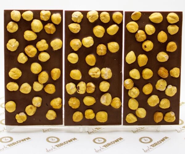 El Yapımı Dark Brown Fındıklı Tablet Sütlü Çikolata - 3 Adet