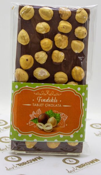El Yapımı Dark Brown Fındıklı Tablet Sütlü Çikolata - 3 Adet