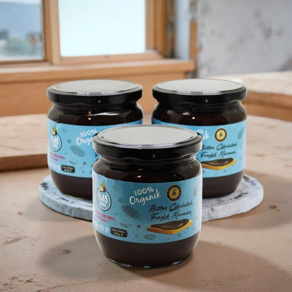 Dark Brown Bitter Sürülebilir Çikolatalı Fındık Kreması 3 Adet (3x400 g)