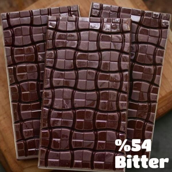 Dark Brown El Yapımı %54 Bitter Tablet Çikolata, 3 Adet