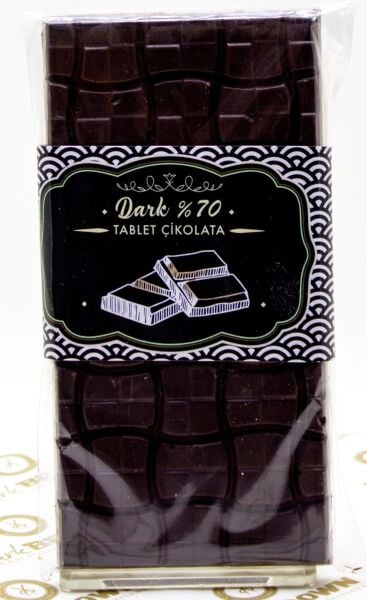 Dark Brown El Yapımı %70 Bitter Bar Çikolata - 3 Adet