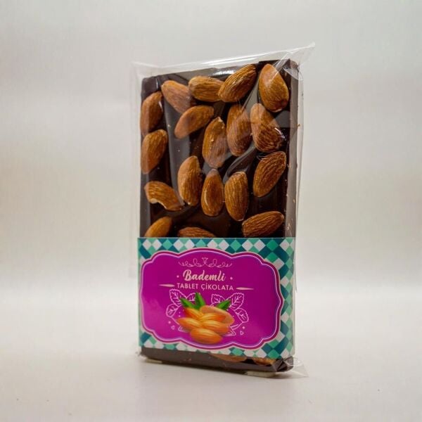 Dark Brown Bitter Tablet Bar Çikolata - Badem, Fındık ve Antep Fıstıklı Lezzet