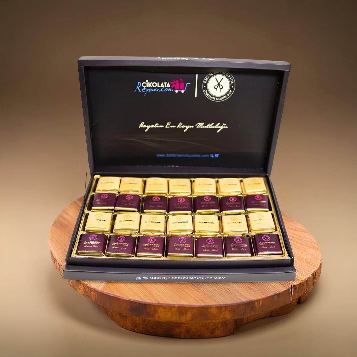 Dark Brown Bitter ve Sütlü Madlen Çikolata - 84 Adet El Yapımı