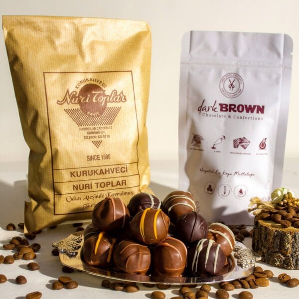 Nuri Toplar Tiryaki Seti - Taze Türk Kahvesi ve Türuf Çikolata