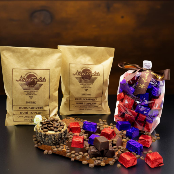 Nuri Toplar Bayram Paketi: 500g Kahve ve 500g El Yapımı Çikolata