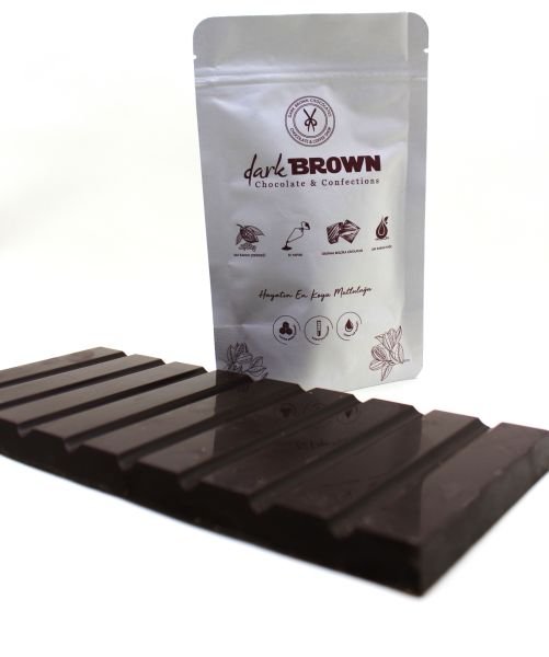Dark Brown 500 Gram %54 Bitter Kuvertür Çikolata Gerçek Beyoğlu El Yapımı Kuvertür