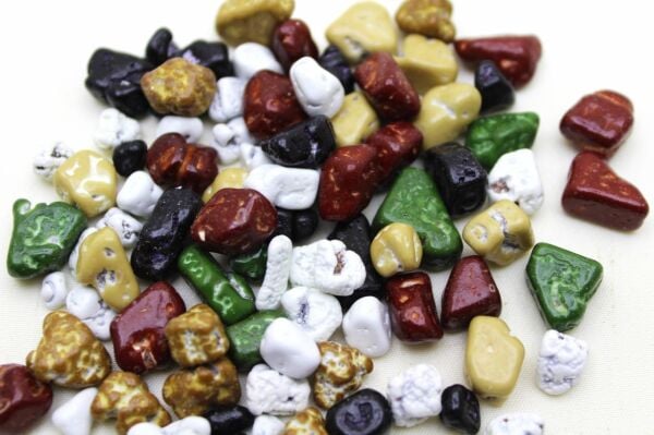 Dark Brown El Yapımı Renkli Çakıl Taşı Çikolata Draje 250 Gram