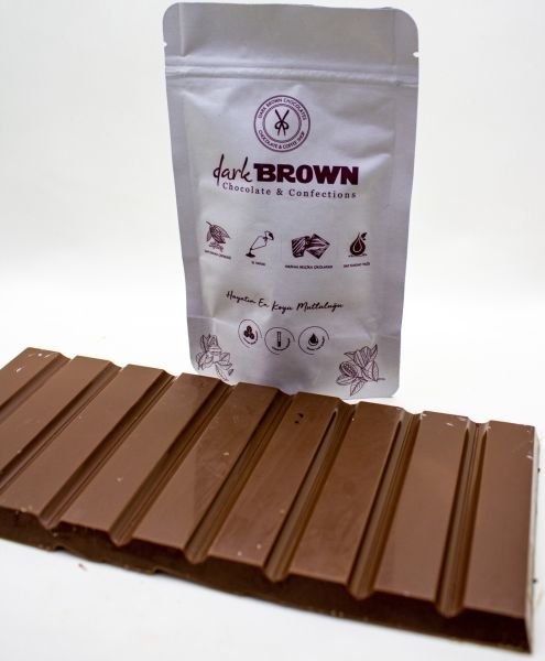 Dark Brown 500 Gram Sütlü Kuvertür Çikolata Beyoğlu Çikolatası Gerçek El Yapımı Kuvertür