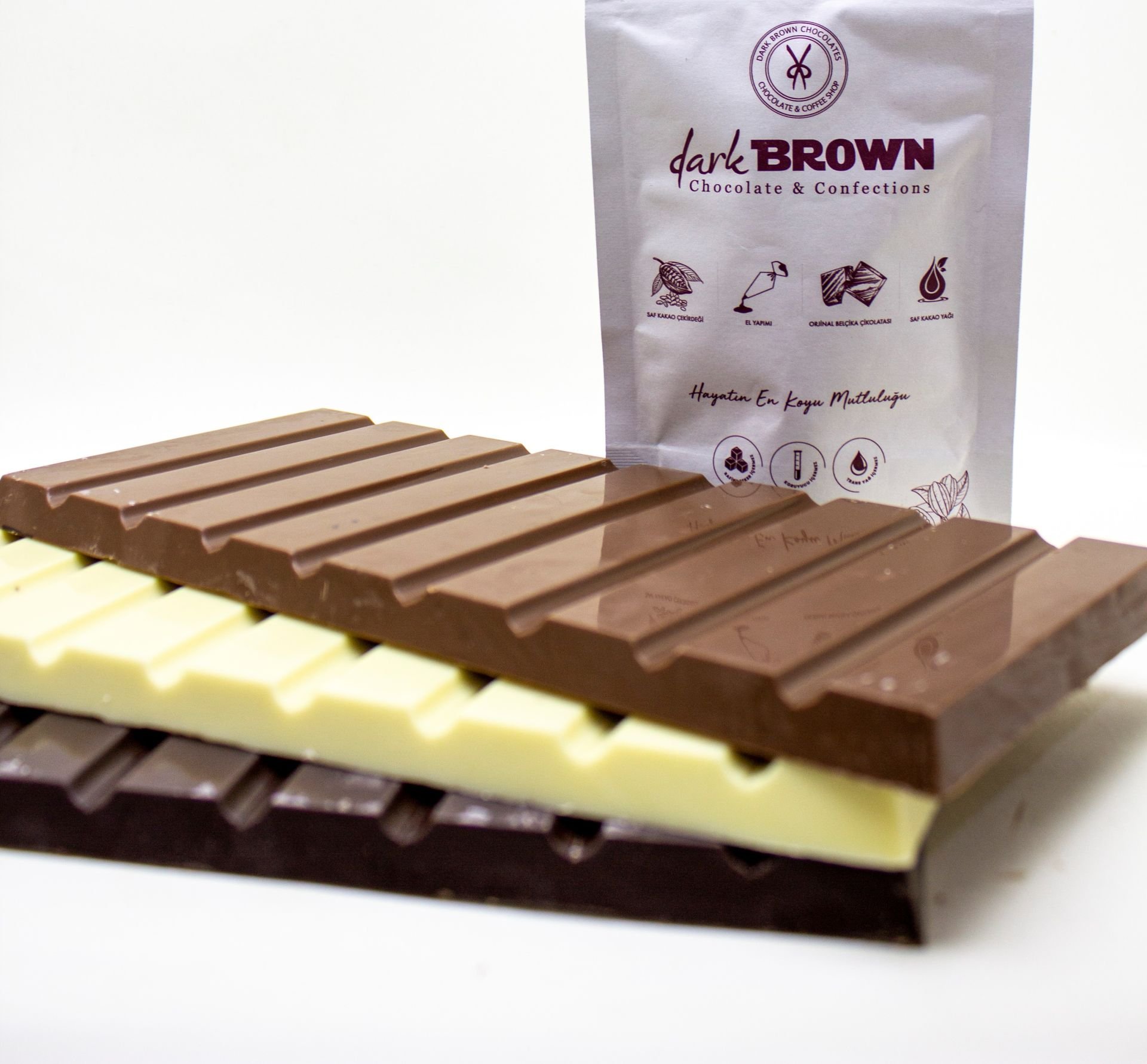 Dark Brown 500 Gram Sade Karışık Kuvertür Çikolata Gerçek El Yapımı Kuvertür
