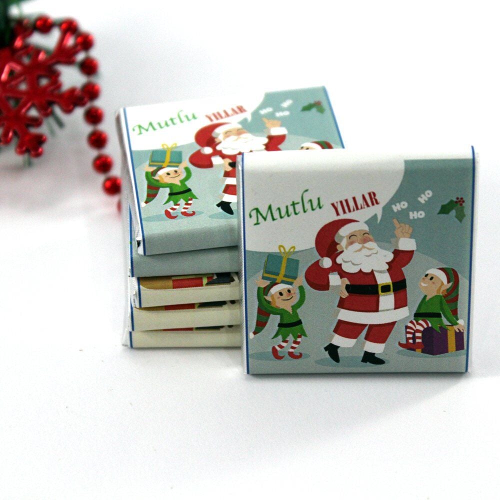 Dark Brown Yılbaşı Özel Madlen Çikolatası - El Yapımı, Katkısız 48'li (Hediye Kutu)