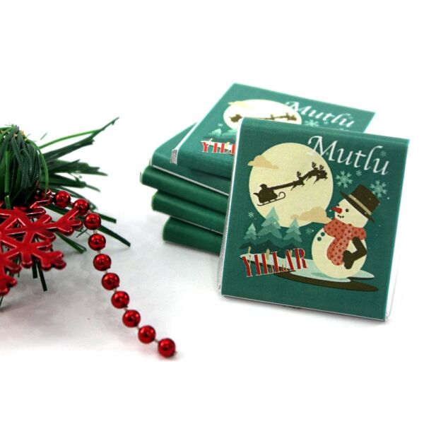 Dark Brown Yılbaşı İçin Hediyelik Madlen Çikolatası 72'li (Hediye Kutu)