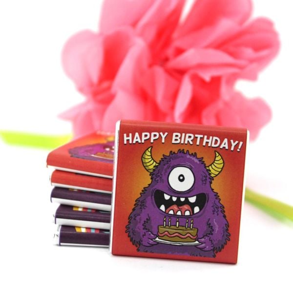 Dark Brown Doğum Günü Tebrik - Happy Birthday - Yazılı Madlen Çikolata