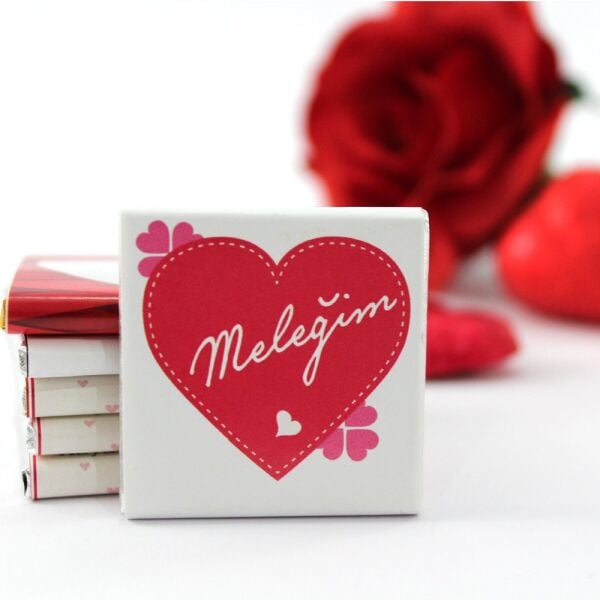 Dark Brown AŞKIM Yazılı Hediyelik Madlen Çikolata 48'li (Hediye Kutu)